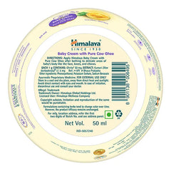 Himalaya Babycare Ghee Himalaya Baby Cream with Pure Cow Ghee 50 ml|pH 5.5|For Sensitive Baby Skin from Day 1|Upto 24-hr Moisture|Dermatologically Tested|Safe for Newborns|Aloe Vera