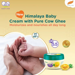 Himalaya Babycare Ghee Himalaya Baby Cream with Pure Cow Ghee 50 ml|pH 5.5|For Sensitive Baby Skin from Day 1|Upto 24-hr Moisture|Dermatologically Tested|Safe for Newborns|Aloe Vera