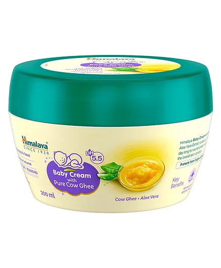 Himalaya Baby Rash Relief Cream With Pure Cow Ghee - 50 g & Baby Cream With Pure Cow Ghee 200ml