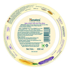 Himalaya Babycare Ghee Himalaya Baby Cream with Pure Cow Ghee 200 ml|pH 5.5|For Sensitive Baby Skin from Day 1|Upto 24-hr Moisture|Dermatologically Tested|Safe for Newborns|Aloe Vera