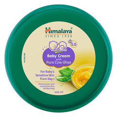 Himalaya Babycare Ghee Himalaya Baby Cream with Pure Cow Ghee 200 ml|pH 5.5|For Sensitive Baby Skin from Day 1|Upto 24-hr Moisture|Dermatologically Tested|Safe for Newborns|Aloe Vera