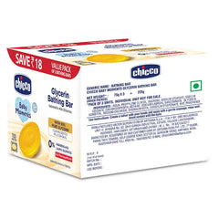 Chicco Baby Moments Glycerin Bathing Bar Pack of 3 - 75 g each