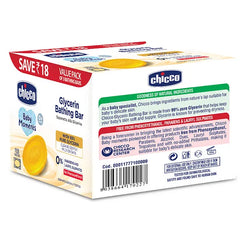 Chicco Baby Moments Glycerin Bathing Bar Pack of 3 - 75 g each