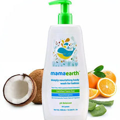 Mamaearth Deeply Nourishing Body Wash & Gentle Cleansing Shampoo For Babies - 400 ml each