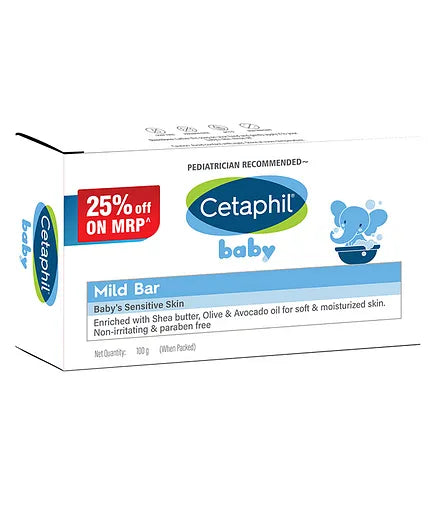 Cetaphil Baby Mild Bar - 100 g (Pack of 2)