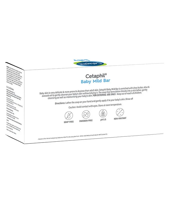 Cetaphil Baby Mild Cleansing Bar Pack of 4 - 100 g Each