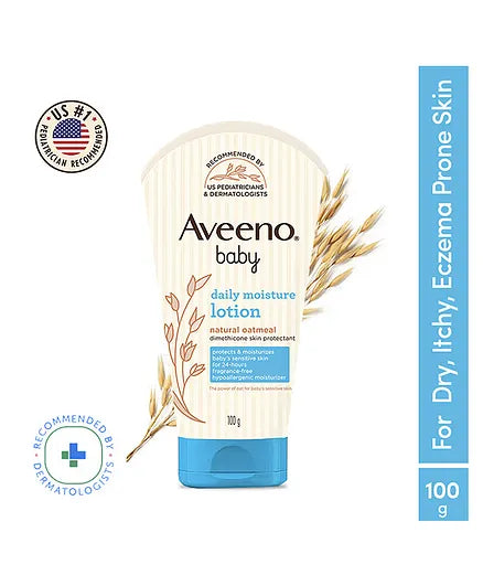 Aveeno baby daily moisture Wash & Shampoo 100 ml & Moisture Lotion & Moisture Hydrating Facial Gel (Cream) 60g