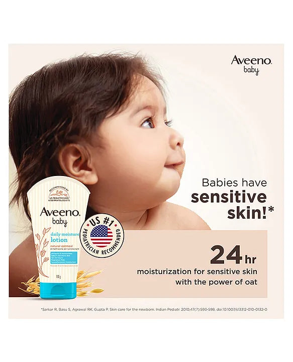 Aveeno Baby Daily Moisture Lotion with Oat Flour & Glycerine - 100 g