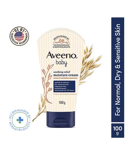 Aveeno Baby Soothing Relief Moisture Cream 100g Pack of 2