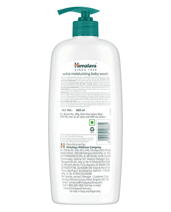 Himalaya Babycare Extra Moisturizing Baby Wash -  600 ml