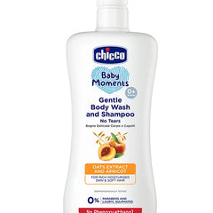 Chicco Baby Moments Gentle Body Wash And Shampoo - 650 ml