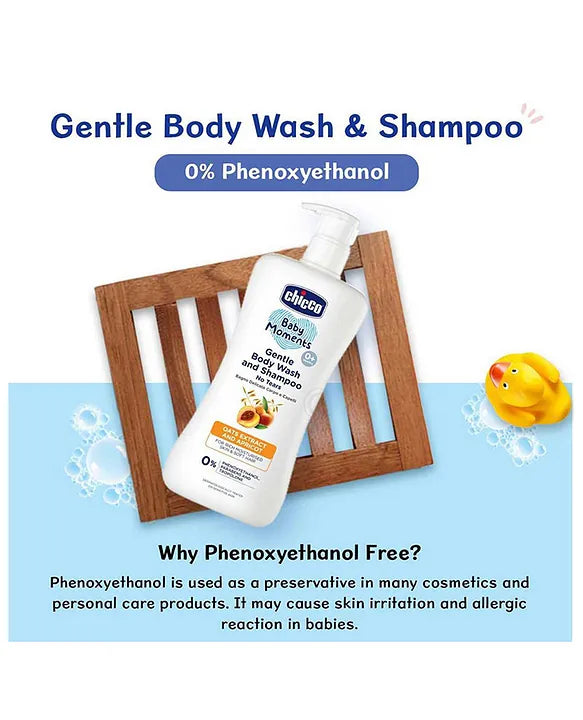 Chicco Baby Moments Gentle Body Wash And Shampoo - 650 ml