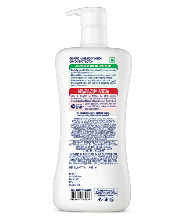 Chicco Baby Moments Body Lotion - 650 ml