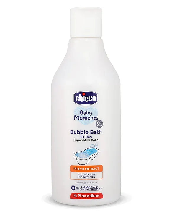 Chicco Baby Moments Peach Extract Bubble Bath  - 300 ml