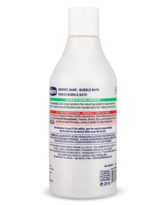 Chicco Baby Moments Peach Extract Bubble Bath  - 300 ml