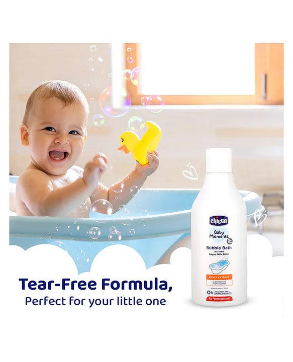 Chicco Baby Moments Peach Extract Bubble Bath  - 300 ml