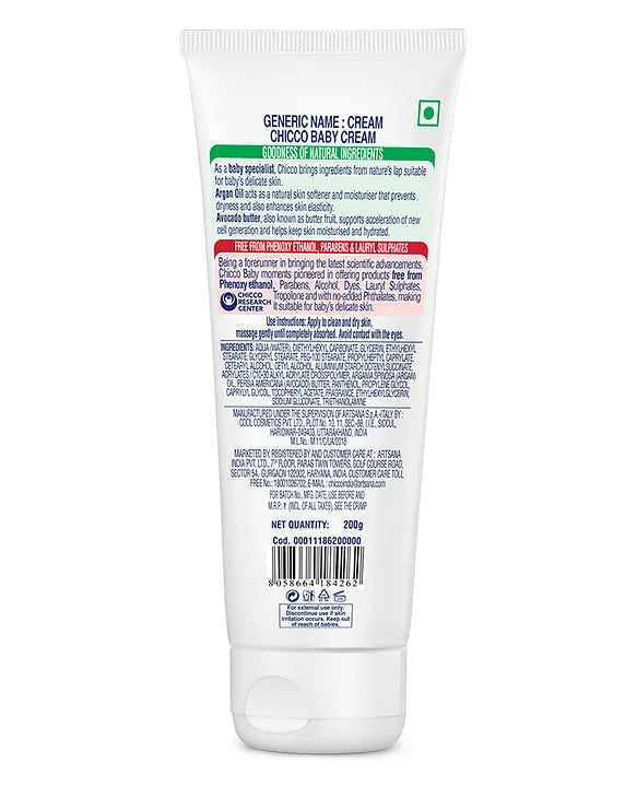 Chicco Baby Moments Baby Cream - 200 g