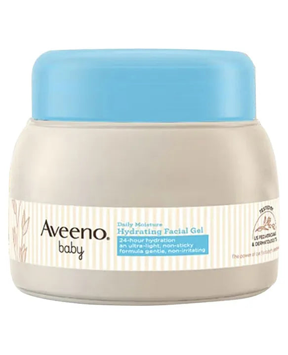Aveeno Baby Daily Moisture Hydrating Facial Gel (cream) 60g I Ultra-Light | 24 Hours Moisturisation Face Cream | Triple Oat Extract & Avocado Oil I Paediatrician Recommended I Newborn Infants & Children