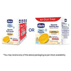 Chicco Baby Moments Glycerin Bathing Bar Pack of 4  - 75 g each