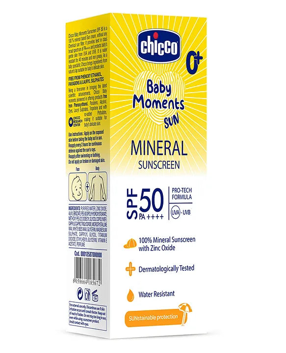 Chicco Baby Moments Mineral Sun Cream SPF 50 - 75 g