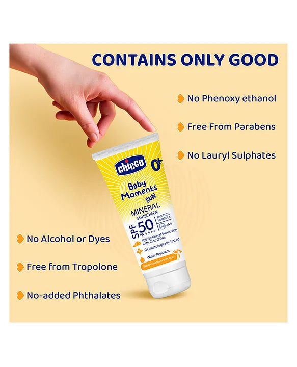 Chicco Baby Moments Mineral Sun Cream SPF 50 - 75 g