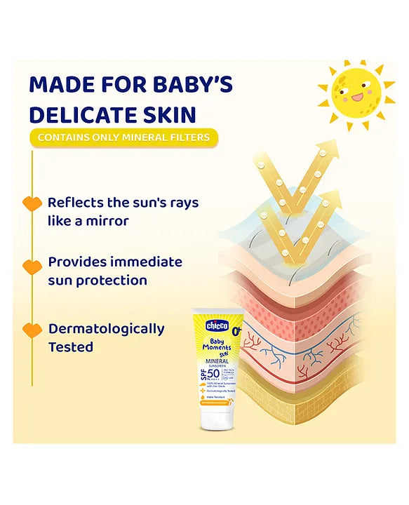 Chicco Baby Moments Mineral Sun Cream SPF 50 - 75 g