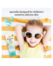 Aveeno Baby Sunscreen Aveeno Kids Continuous Protection Zinc Oxide Mineral Sunscreen Lotion for Sensitive Skin with SPF 50 - 88 ml