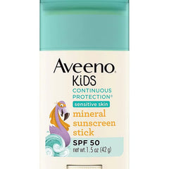 Aveeno Baby Sunscreen Aveeno Kids Continuous Protection Mineral Sunscreen Stick SPF 50 For All Skins -  42 g