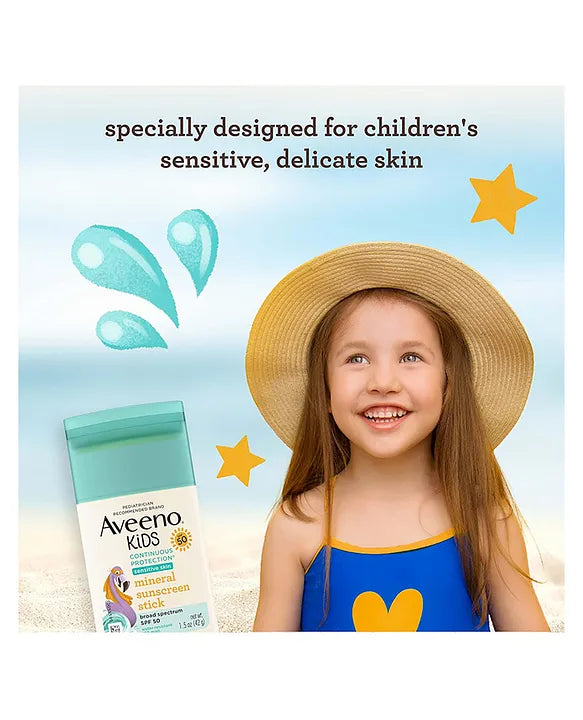 Aveeno Baby Sunscreen Aveeno Kids Continuous Protection Mineral Sunscreen Stick SPF 50 For All Skins -  42 g