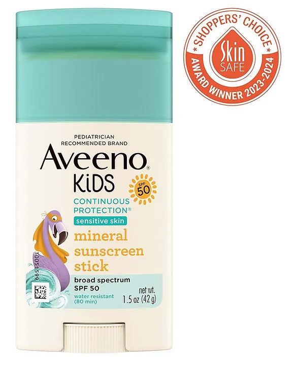 Aveeno Baby Sunscreen Aveeno Kids Continuous Protection Mineral Sunscreen Stick SPF 50 For All Skins -  42 g
