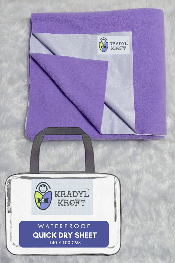 Kradyl Kroft Quick Dry Baby Bed Protector Waterproof Sheet 140 X 100 CMS