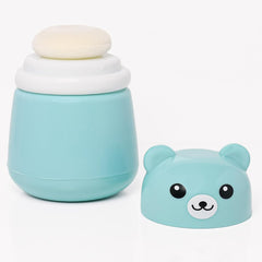 Blue Baby Powder Puff | Baby Powder Puff With Box | Powder Puff With Box Holder Container | Powder Puff For Babies | Puff Powder Box