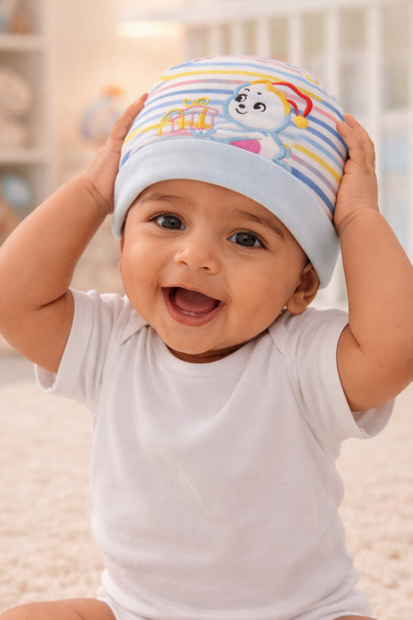 Kradyl Kroft Cotton Baby Cap | Stretchy Fabric | Good Fit - BlueBello