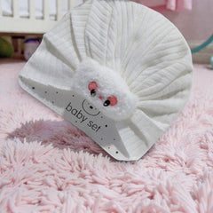 Kradyl Kroft Baby Girl Turban Cap | Stretchy Fabric | Good Fit - White