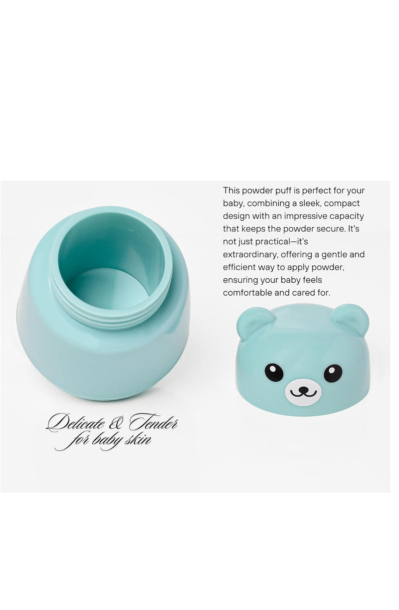 Baby Powder Puff | Baby Powder Puff With Box | Powder Puff With Box Holder Container | Powder Puff For Babies | Puff Powder Box - 1