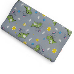 Kradyl Kroft Cervical Memory Foam Pillow for Kids 3 to 8 Yrs - Grey Dino