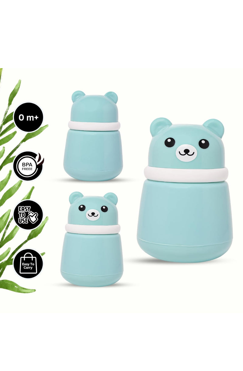 Blue Baby Powder Puff | Baby Powder Puff With Box | Powder Puff With Box Holder Container | Powder Puff For Babies | Puff Powder Box