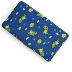 Kradyl Kroft Cervical Memory Foam Pillow for Kids 3 to 8 Yrs - Blue Dino