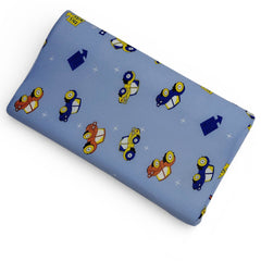 Kradyl Kroft Cervical Memory Foam Pillow for Kids 3 to 8 Yrs - Blue Wheels