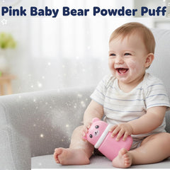 Pink Baby Powder Puff | Baby Powder Puff With Box | Powder Puff With Box Holder Container | Powder Puff For Babies | Puff Powder Box