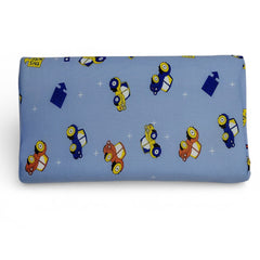 Kradyl Kroft Cervical Memory Foam Pillow for Kids 3 to 8 Yrs - Blue Wheels