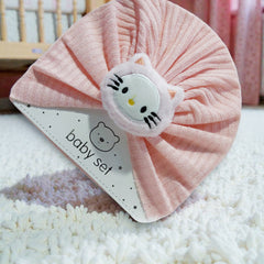Kradyl Kroft Baby Girl Turban Cap | Stretchy Fabric | Good Fit - Pink