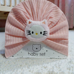 Kradyl Kroft Baby Girl Turban Cap | Stretchy Fabric | Good Fit - Pink