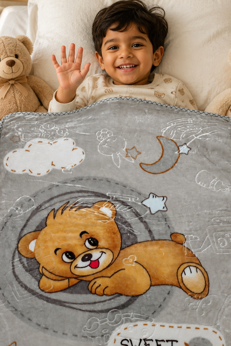Kradyl Kroft Plush Double Layered Velvet with Two Side Printed Infant  Blanket - Design 4