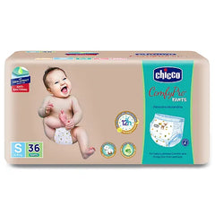 Chicco Comfypro Diaper Pants Small - 36 Pieces &  Wet Wipes with Fliptop - 72 Wipes