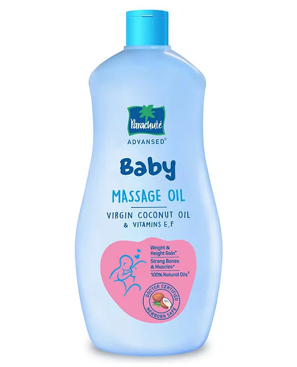 Parachute Advansed Baby 100% Virgin Coconut Baby Massage Oil with Vitamin E & F - 400 ml