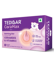 Torrent Pharma Tedibar Ceramax Bathing Bar 75g(Pack of 1) enriched with Ceramides & Vitamin E | Allantoin | 100% Soap Free | Skin Friendly Ph - By