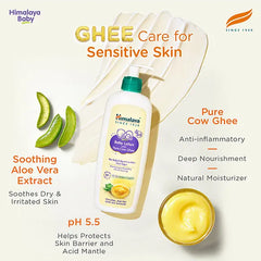 Himalaya Babycare Ghee Himalaya Baby Lotion with Pure Cow Ghee 700ml|pH 5.5|For Sensitive Baby Skin from Day 1|Upto 24-hr Moisture|Dermatologically Tested|Safe for Newborns|Aloe Vera