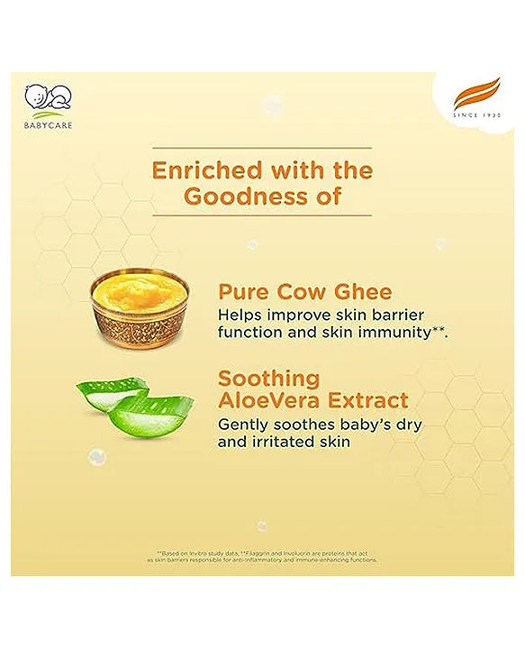 Himalaya Babycare Ghee Himalaya Head To Toe Baby Wash With Pure Cow Ghee 700 ml|pH5.5|For Sensitive Baby Skin from Day 1|Soap Free|No Tears|Newborn Safe|No Parabens|No Sulfates|Dermatologically Tested|Aloe Vera