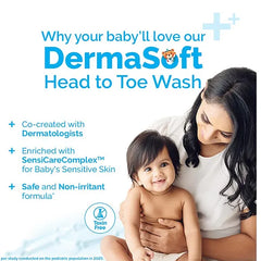 Mamaearth Baby DermaSoft Head to Toe Wash with SensiCareComplex for Baby's Sensitive Skin - 250 ml